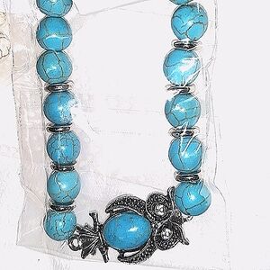 OWL Bracelet silver rhinestone eyes Bracelet Casual Semi precious beads$25